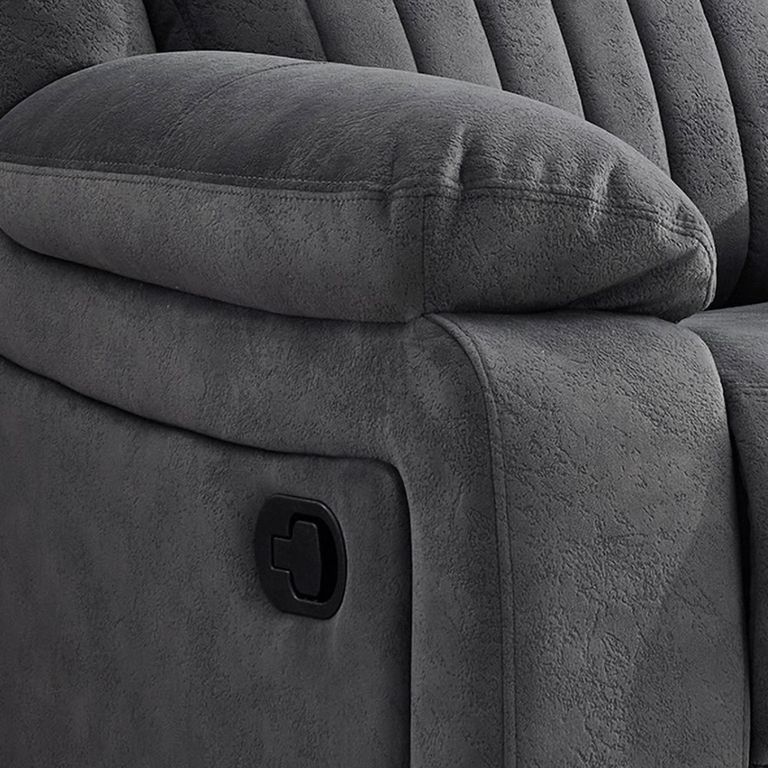 Morgan Manual Recliner Armchair - Slate Grey - Fabric
