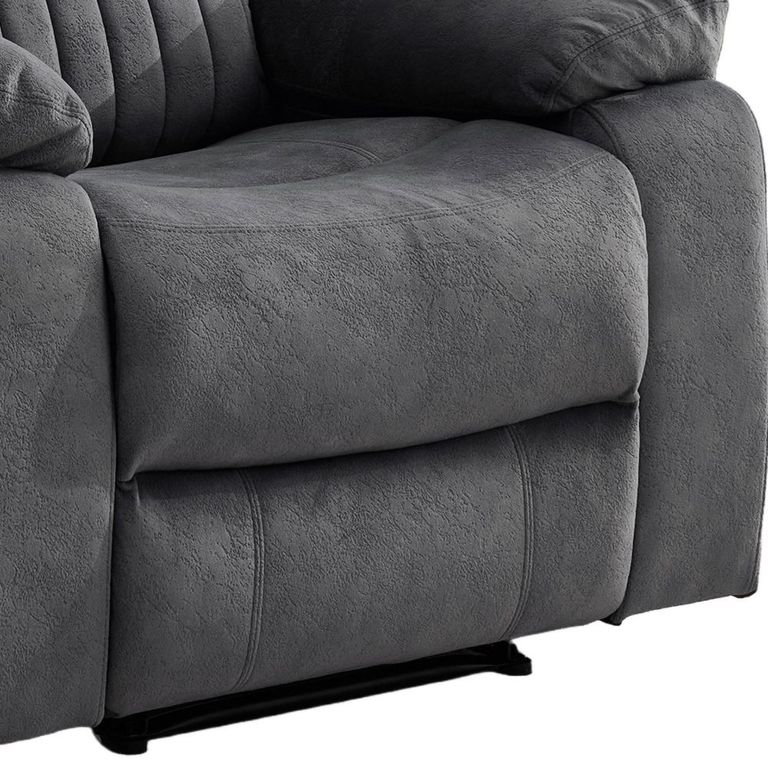 Morgan Manual Recliner Armchair - Slate Grey - Fabric
