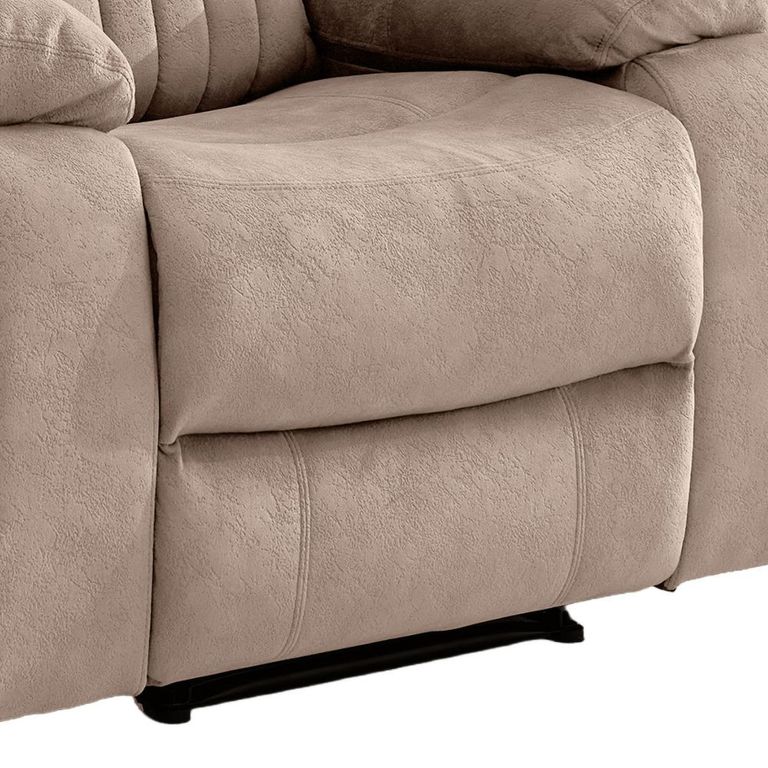 Morgan Manual Recliner Armchair - Taupe - Fabric