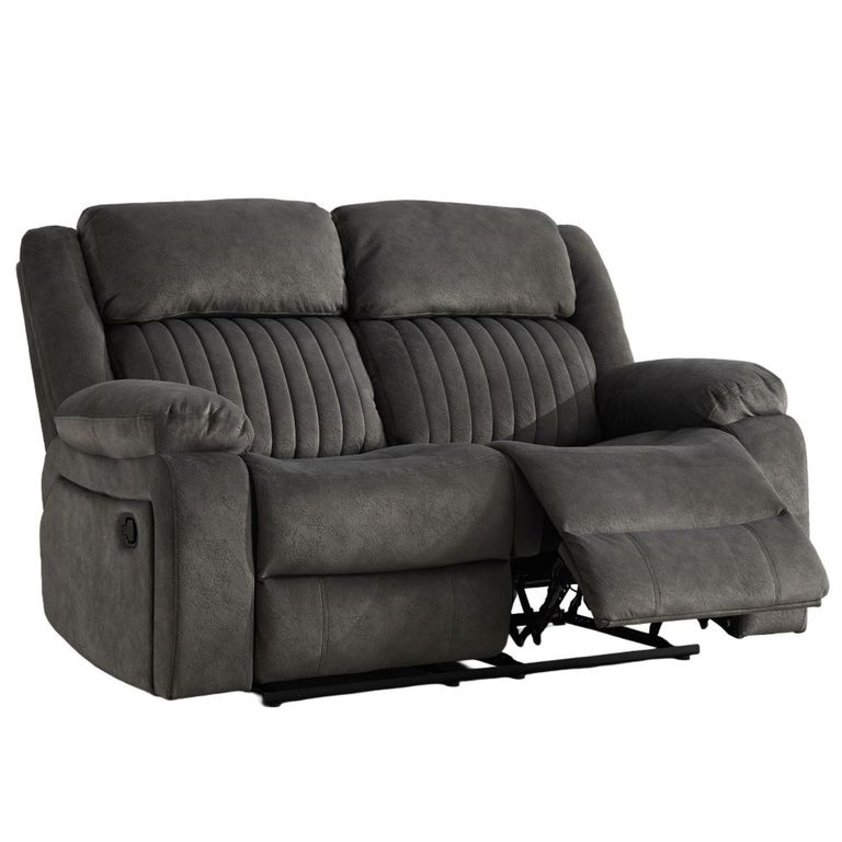 Morgan Manual Recliner Sofa - 2 Seater - Iron - Fabric