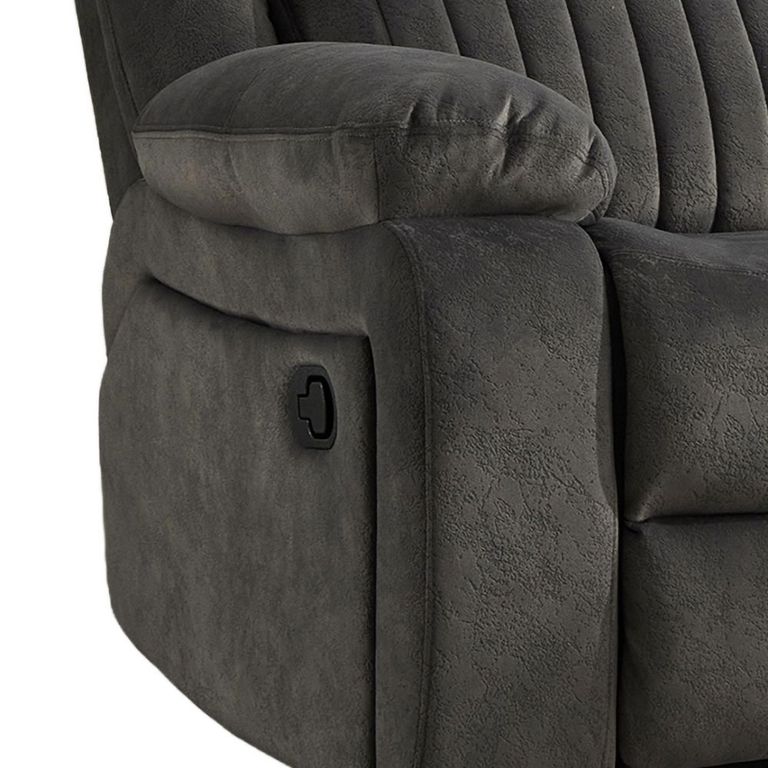Morgan Manual Recliner Sofa - 2 Seater - Iron - Fabric