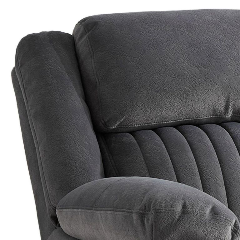 Morgan Manual Recliner Sofa - 2 Seater - Slate Grey - Fabric