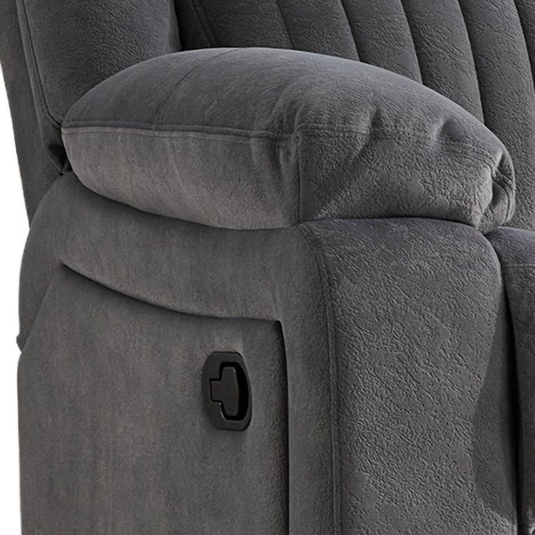 Morgan Manual Recliner Sofa - 2 Seater - Slate Grey - Fabric
