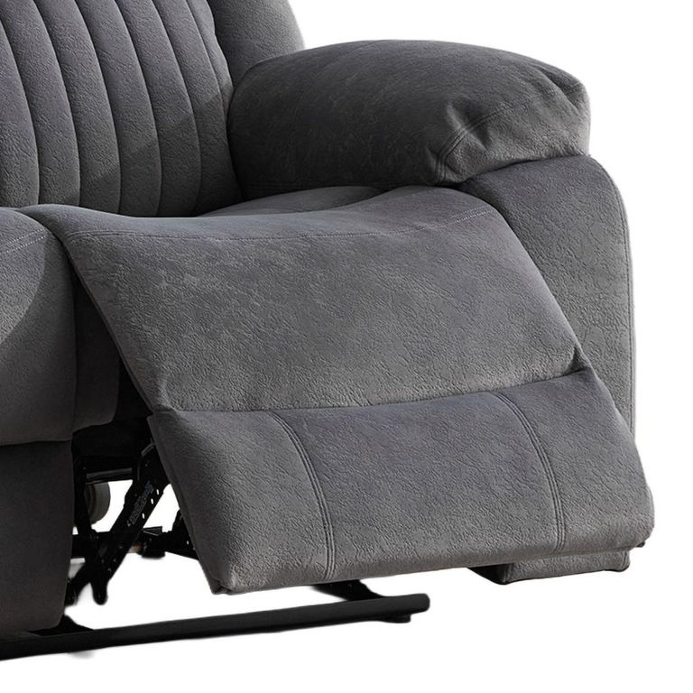 Morgan Manual Recliner Sofa - 2 Seater - Slate Grey - Fabric