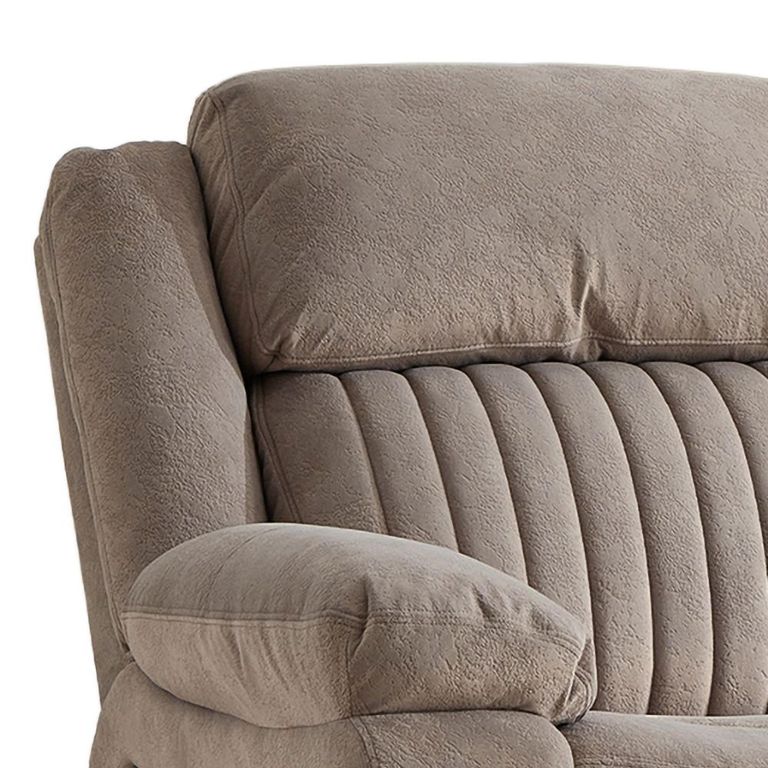Morgan Manual Recliner Sofa - 3 Seater - Taupe - Fabric