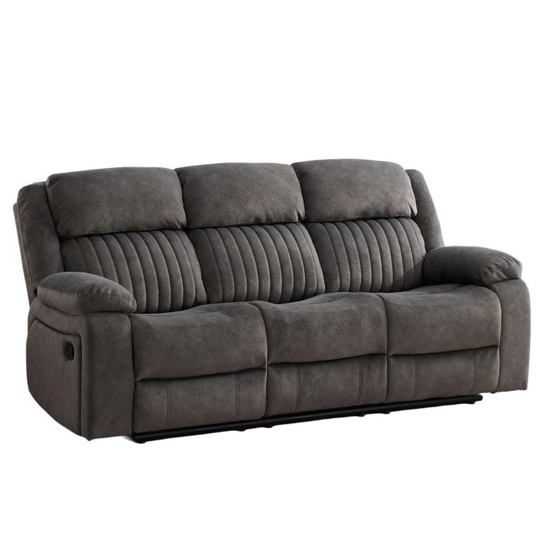 Morgan Manual Recliner Sofa Suite - 3+2 Seater - Iron - Fabric