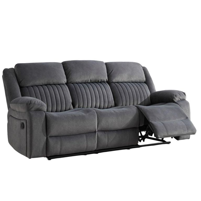 Morgan Manual Recliner Sofa Suite - 3+2 Seater - Slate Grey - Fabric