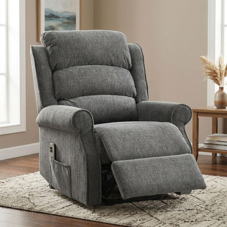 Regency Electric Lift & Tilt Armchair - Dual Motor - Anthracite - Fabric