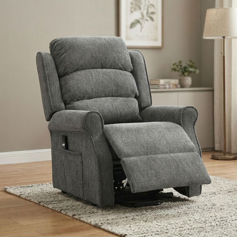 Regency Electric Lift & Tilt Armchair - Single Motor - Anthracite - Fabric