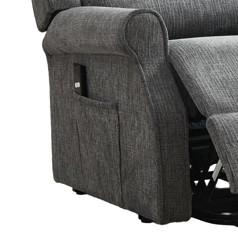 Regency Electric Lift & Tilt Armchair - Single Motor - Anthracite - Fabric