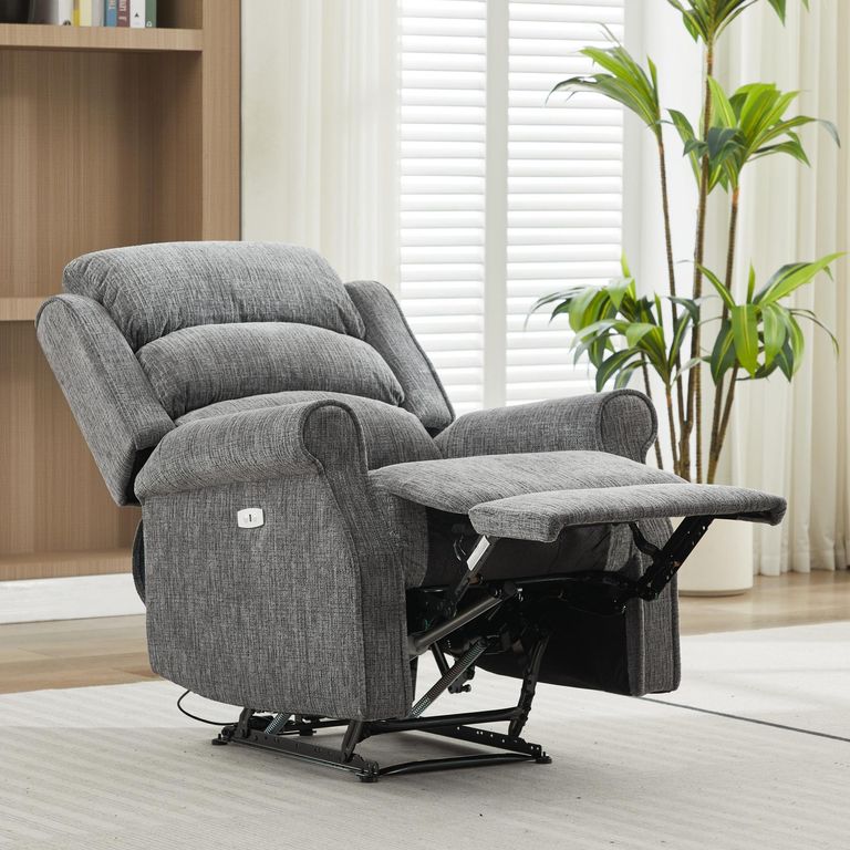 Regency Recliner Armchair - Anthracite - Fabric