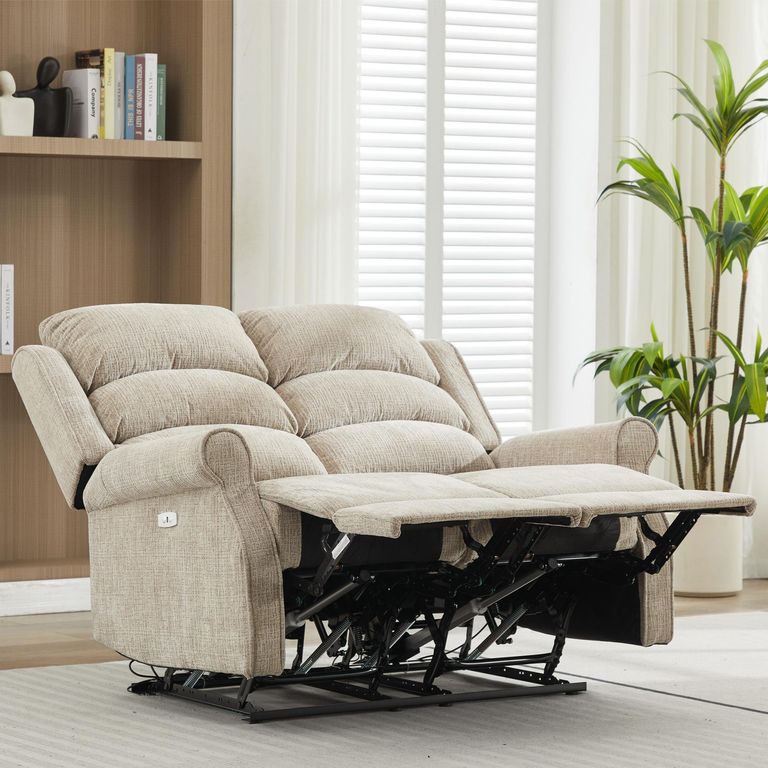 Regency Recliner Sofa - 2 Seater - Rabbit - Fabric