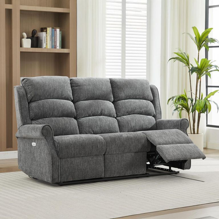 Regency Recliner Sofa Suite - 3+1+1 Seater - Anthracite - Fabric