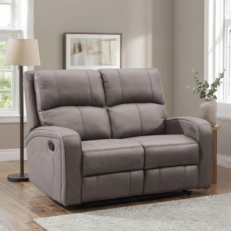 Silverton Recliner Sofa - 2 Seater - Taupe - Fabric