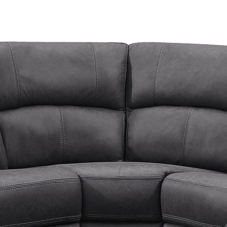 Silverton Recliner Corner Sofa - with Storage Console - Grey - Fabric