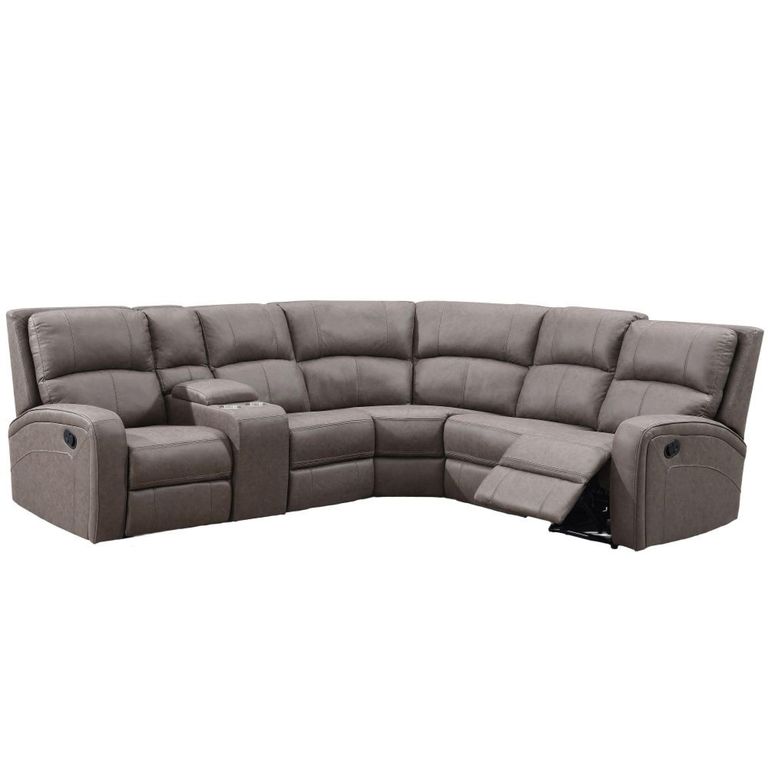 Silverton Recliner Corner Sofa - with Storage Console - Taupe - Fabric