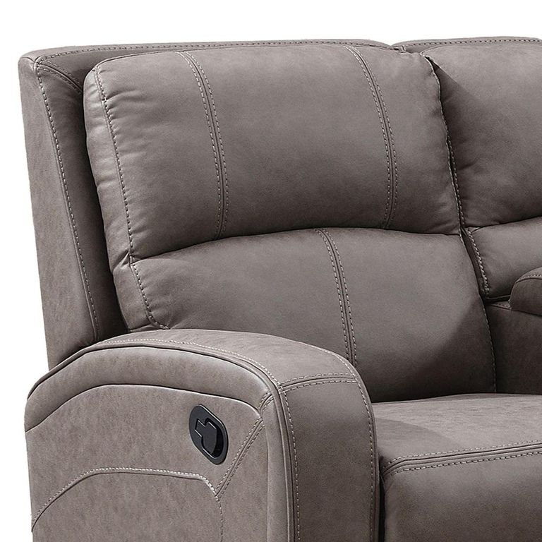 Silverton Recliner Corner Sofa - with Storage Console - Taupe - Fabric