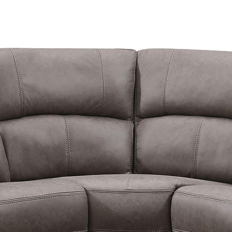 Silverton Recliner Corner Sofa - with Storage Console - Taupe - Fabric