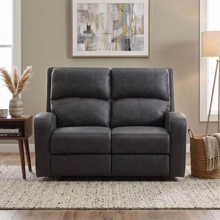 Silverton Recliner Sofa - 2 Seater - Grey - Fabric