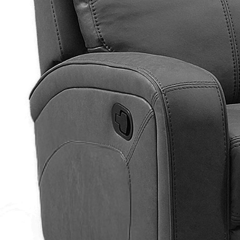 Silverton Recliner Sofa - 2 Seater - Grey - Fabric