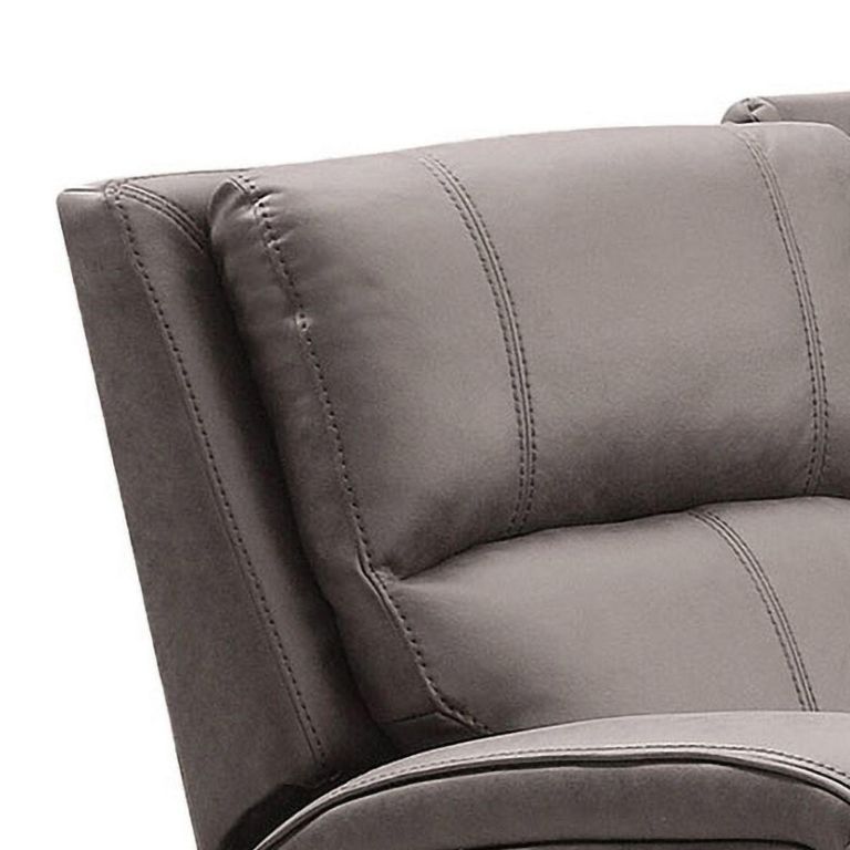 Silverton Recliner Sofa - 3 Seater - with Storage Console - Taupe - Fabric