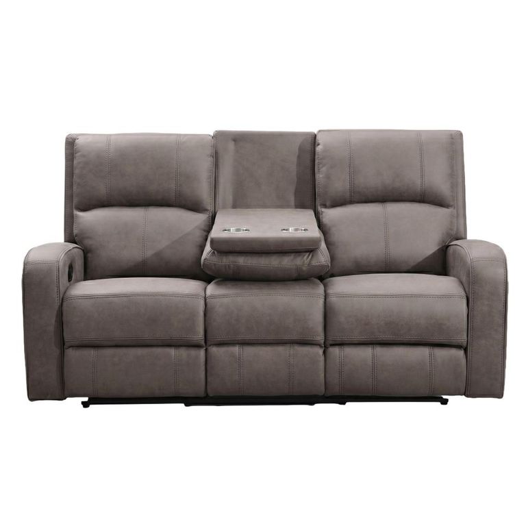 Silverton Recliner Sofa Suite - 3+2 Seater - with Storage Console - Taupe - Fabric