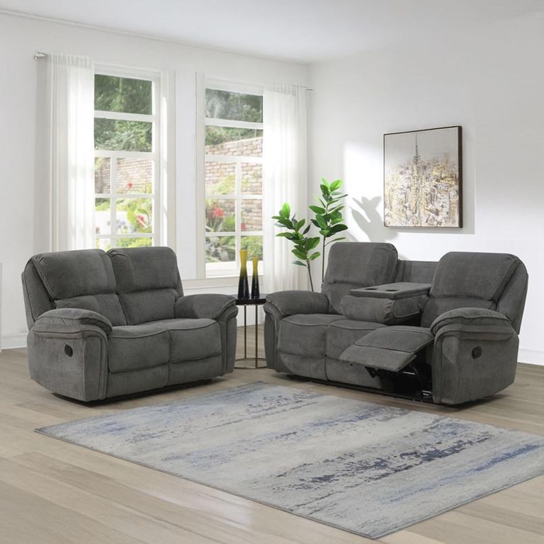 Westbury Recliner Sofa - 3+2 Seater - Stone Grey - Fabric