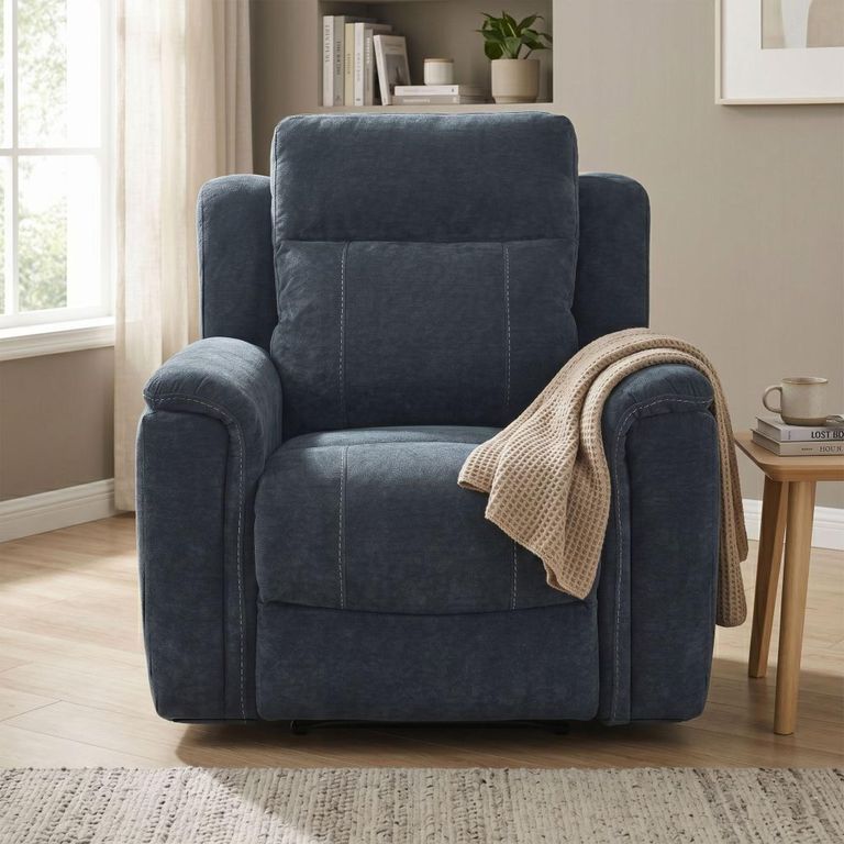 Somerton Recliner Armchair - Dark Grey - Fabric