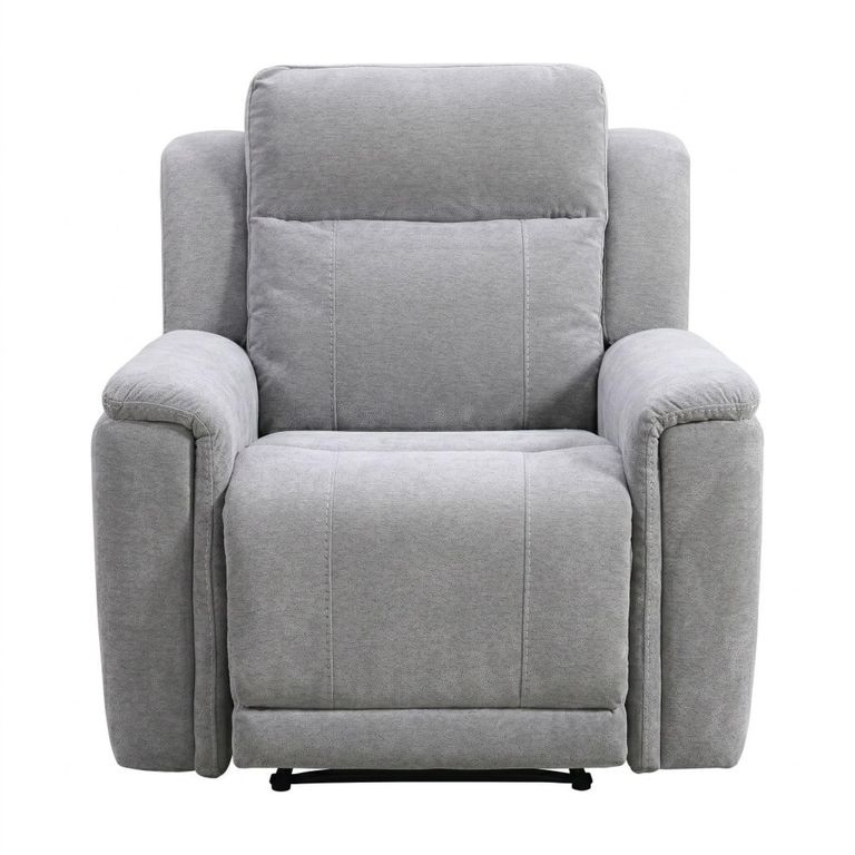 Somerton Recliner Armchair - Light Grey - Fabric