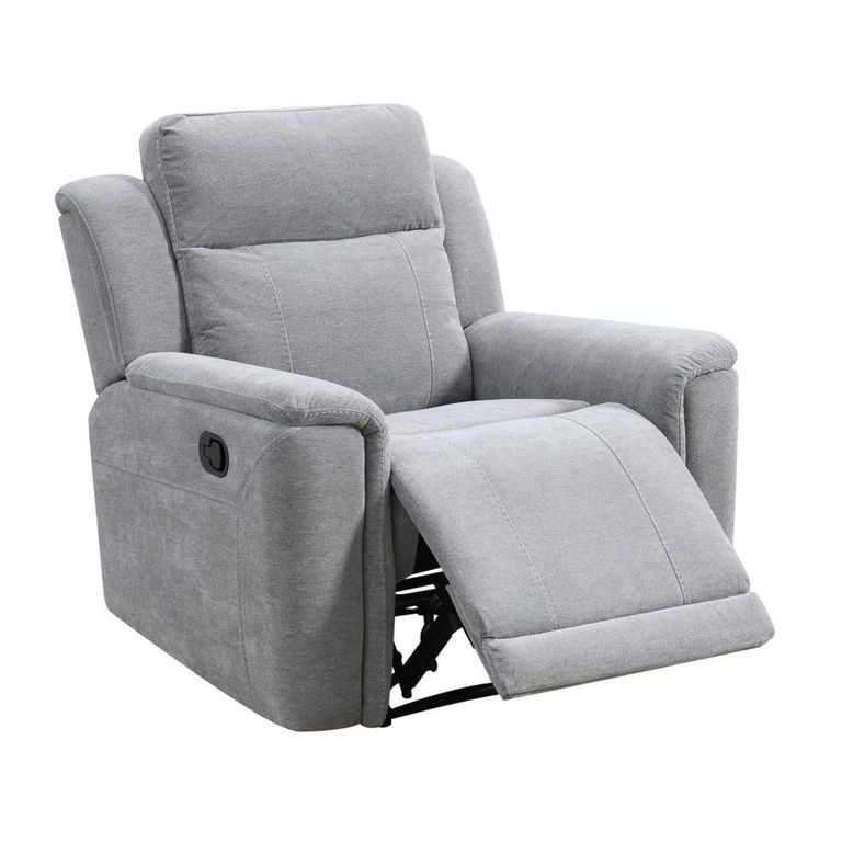 Somerton Recliner Armchair - Light Grey - Fabric