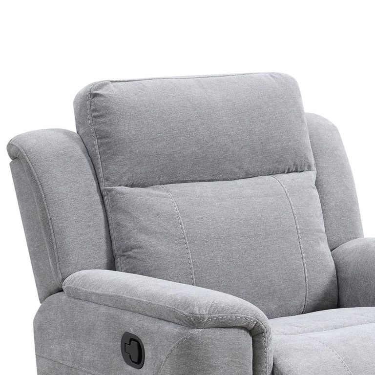 Somerton Recliner Armchair - Light Grey - Fabric