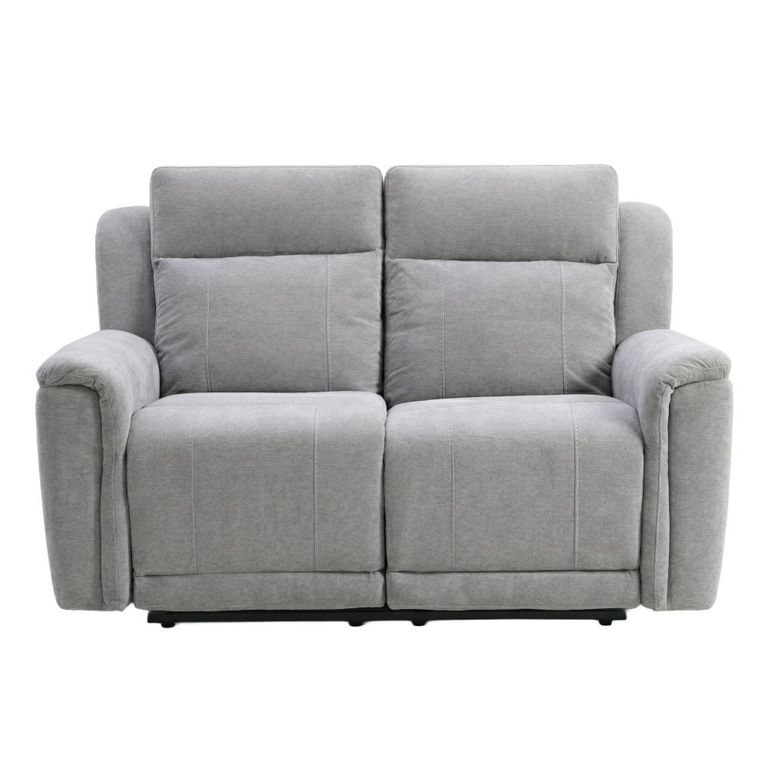 Somerton Recliner Sofa - 2 Seater - Light Grey - Fabric