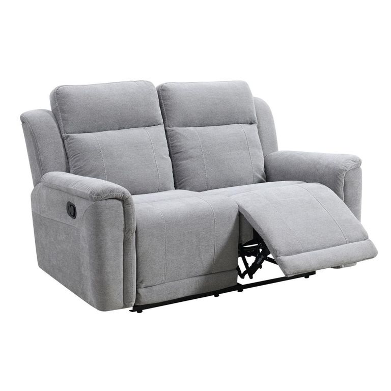 Somerton Recliner Sofa - 2 Seater - Light Grey - Fabric