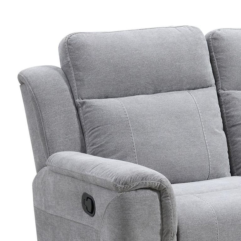 Somerton Recliner Sofa - 2 Seater - Light Grey - Fabric