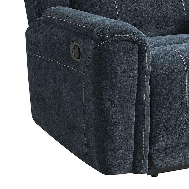 Somerton Recliner Sofa - 3 Seater - with Storage Console - Dark Grey - Fabric