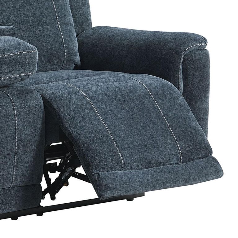 Somerton Recliner Sofa - 3 Seater - with Storage Console - Dark Grey - Fabric