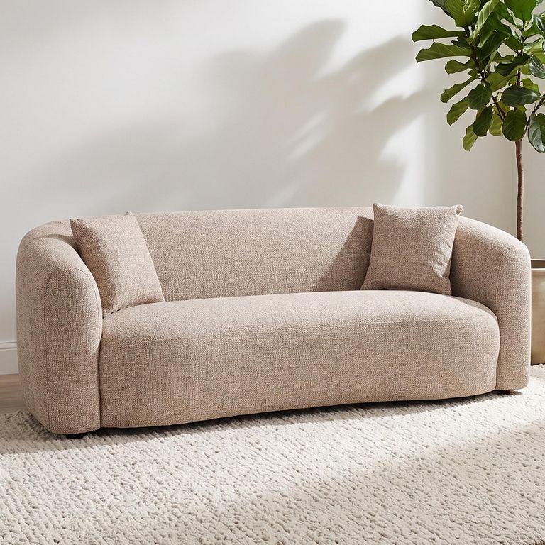 Luxandra Sofa - 3 Seater - Sand - Fabric