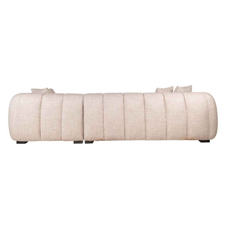 Novaro Sofa - Cream - Chaise - Fabric - RHF