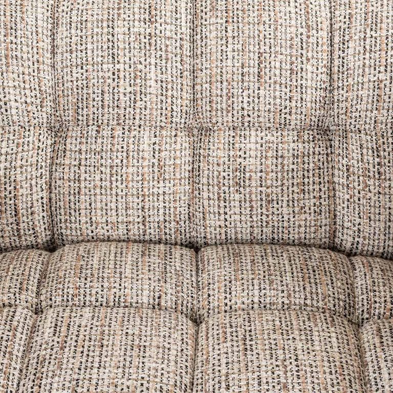 Huxley Beige Fabric 3 Seater Sofa with Brushed Gold Legs