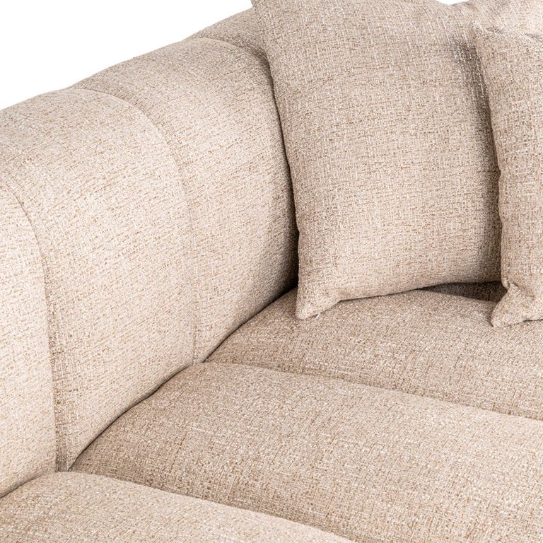 Novaro Sofa - Cream - Chaise - Fabric - LHF