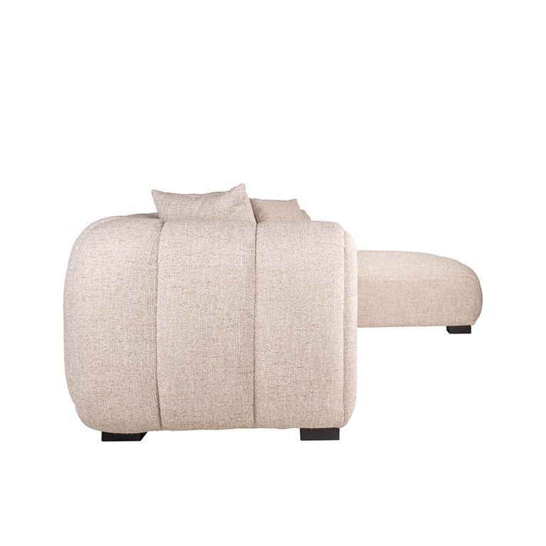Novaro Sofa - Cream - Chaise - Fabric - RHF