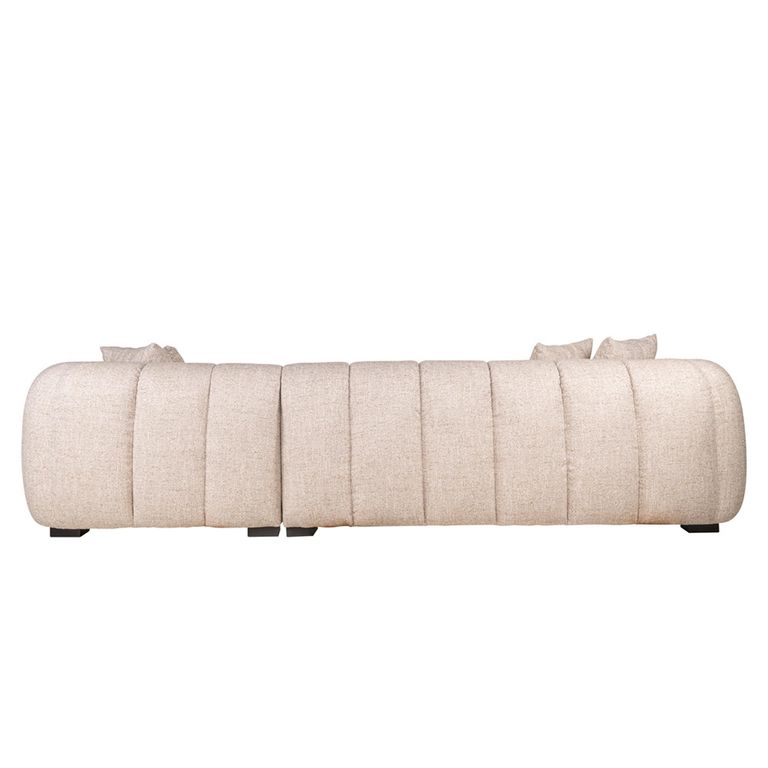 Novaro Sofa - Cream - Chaise - Fabric - RHF