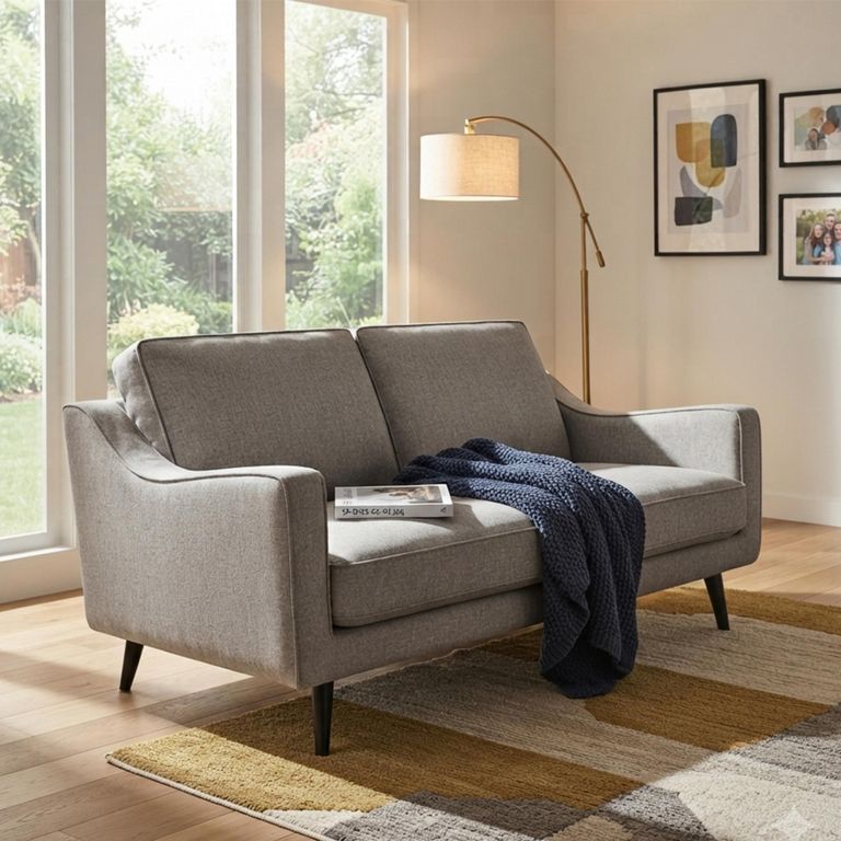 Daffy Sofa - 2 Seater - Greige Linen - Fabric
