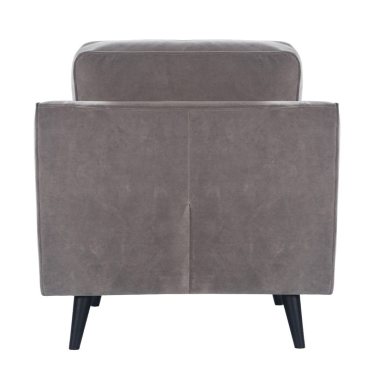 Daffy Armchair - Stone Grey Velvet - Fabric