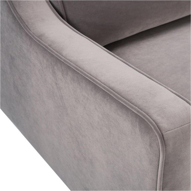 Daffy Sofa - 2 Seater - Stone Grey Velvet - Fabric
