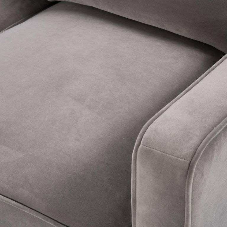 Daffy Sofa - 2 Seater - Stone Grey Velvet - Fabric