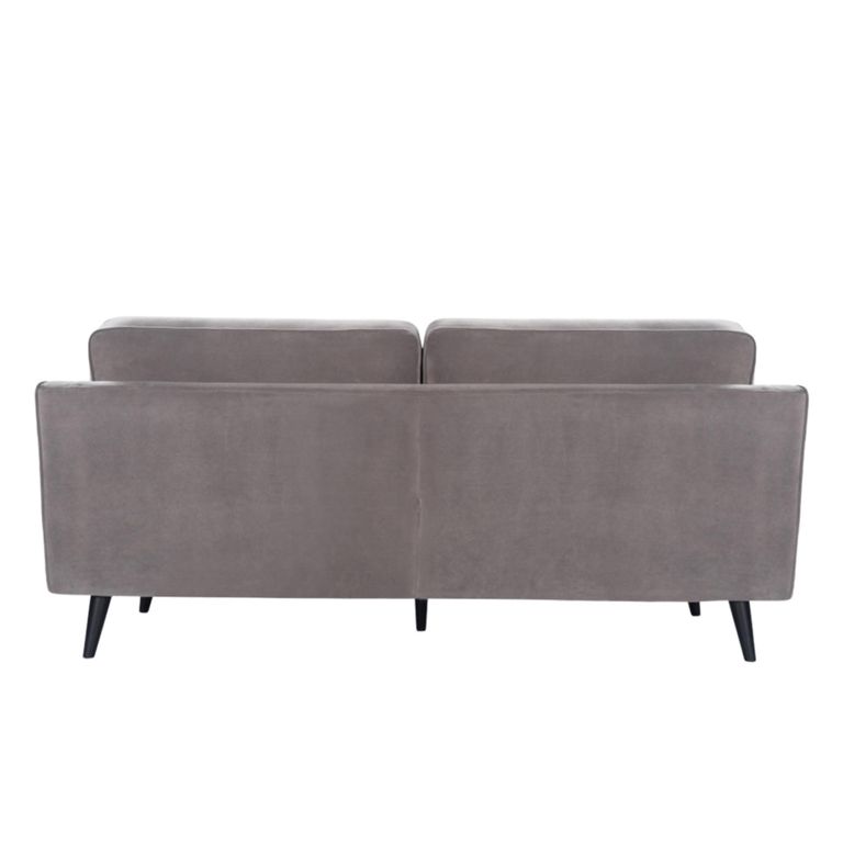 Daffy Sofa - 2.5 Seater - Stone Grey Velvet - Fabric