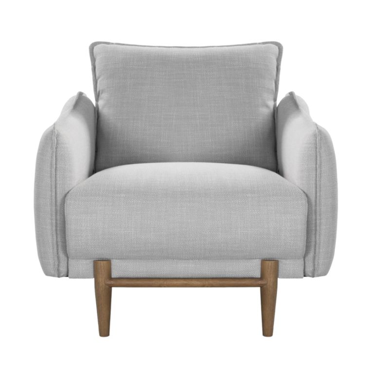 Louie Armchair - Grey Linen - Fabric