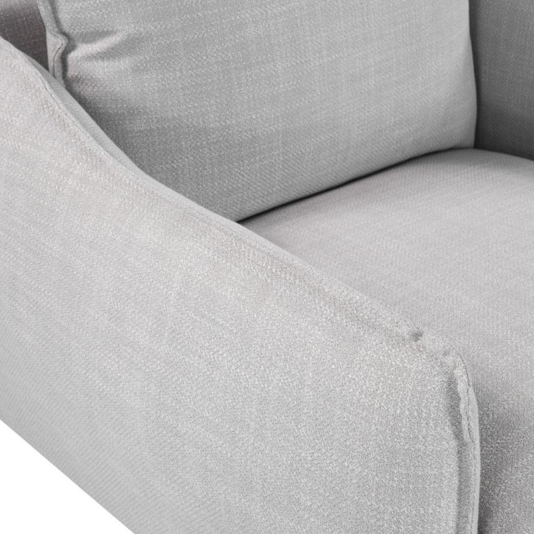 Louie Armchair - Grey Linen - Fabric