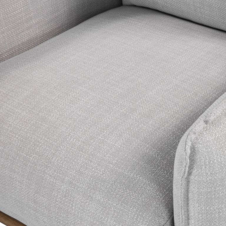 Louie Armchair - Grey Linen - Fabric